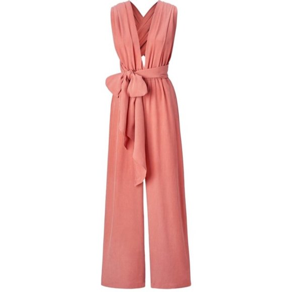Diarrablu Sustainable UMY Convertible Jumpsuit Solid Salmon Pink Small - Picture 10 of 10